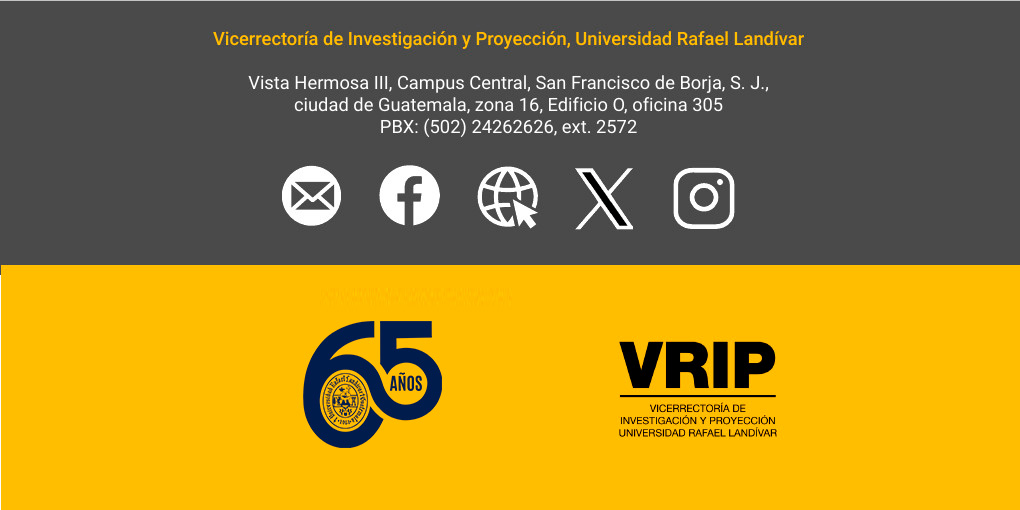 Información institucional y redes sociales de la VRIP