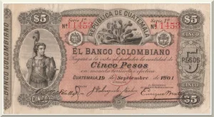 Denominación: 5 Pesos.