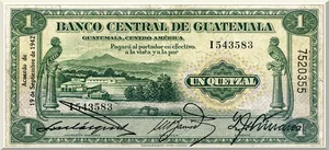 Denominación: 1 Quetzal.
