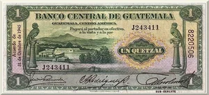 Denominación: 1 Quetzal.