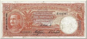 Denominación: 2 Quetzales.