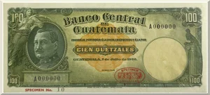 Denominación: 100 Quetzales.