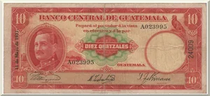 Denominación: 10 Quetzales.