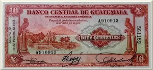 Denominación: 10 Quetzales.