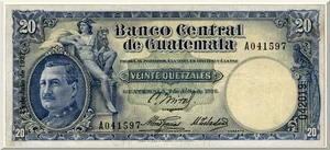 Denominación: 20 Quetzales.
