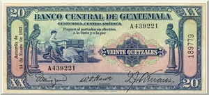 Denominación: 20 Quetzales.