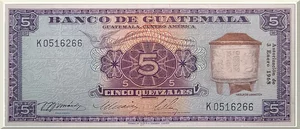 Denominación: 5 Quetzales.