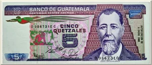 Denominación: 5 Quetzales.