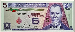 Denominación: 5 Quetzales.