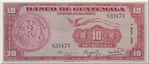 Denominación: 10 Quetzales.
