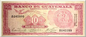 Denominación: 10 Quetzales.