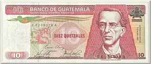 Denominación: 10 Quetzales.