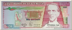 Denominación: 10 Quetzales.