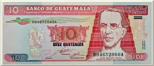 Denominación: 10 Quetzales.