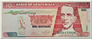 Denominación: 10 Quetzales.