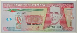 Denominación: 10 Quetzales.