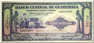 Denominación: 20 Quetzales.
