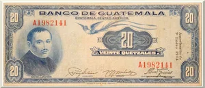 Denominación: 20 Quetzales.