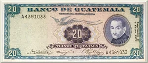 Denominación: 20 Quetzales.