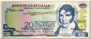 Denominación: 20 Quetzales.