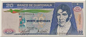 Denominación: 20 Quetzales.