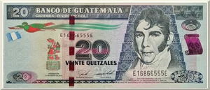 Denominación: 20 Quetzales.