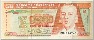 Denominación: 50 Quetzales.