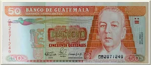 Denominación: 50 Quetzales.
